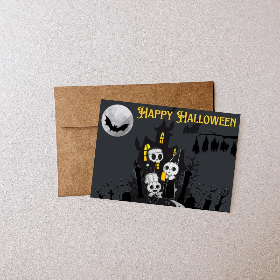 Digital Happy Halloween Card (Printable & Editable)