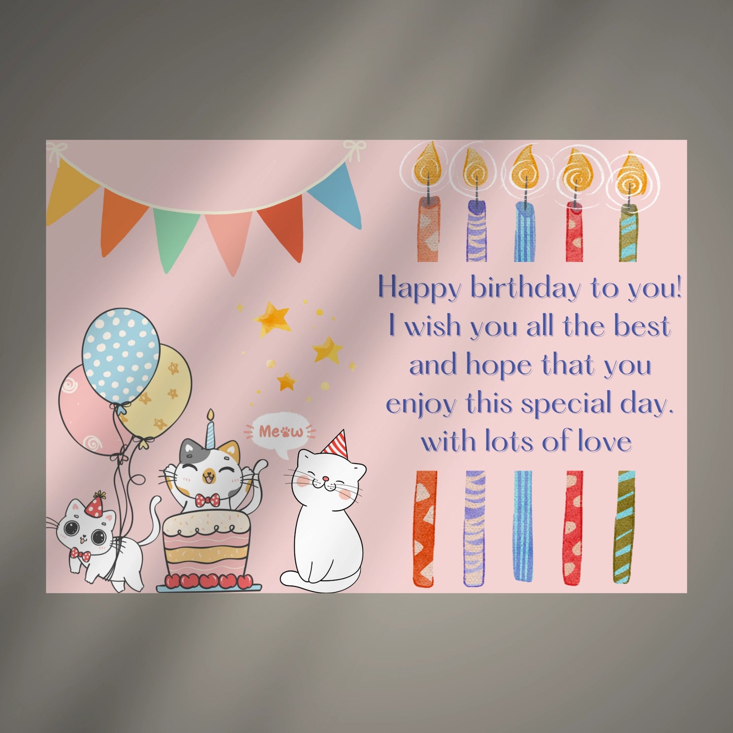 Digital Happy Birthday Card (Printable & Editable)