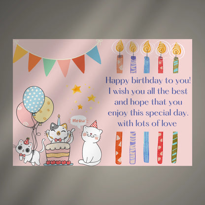 Digital Happy Birthday Card (Printable & Editable)