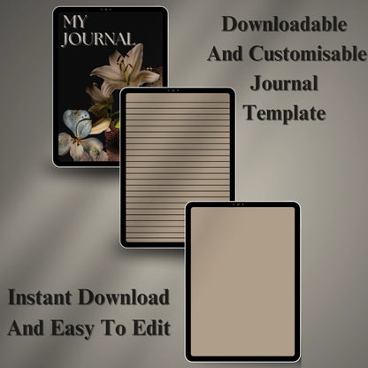 Digital Journal Template (Printable & Editable)