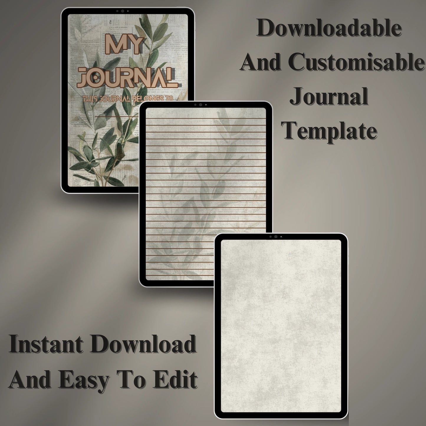 Digital Journal Template (Printable & Editable)