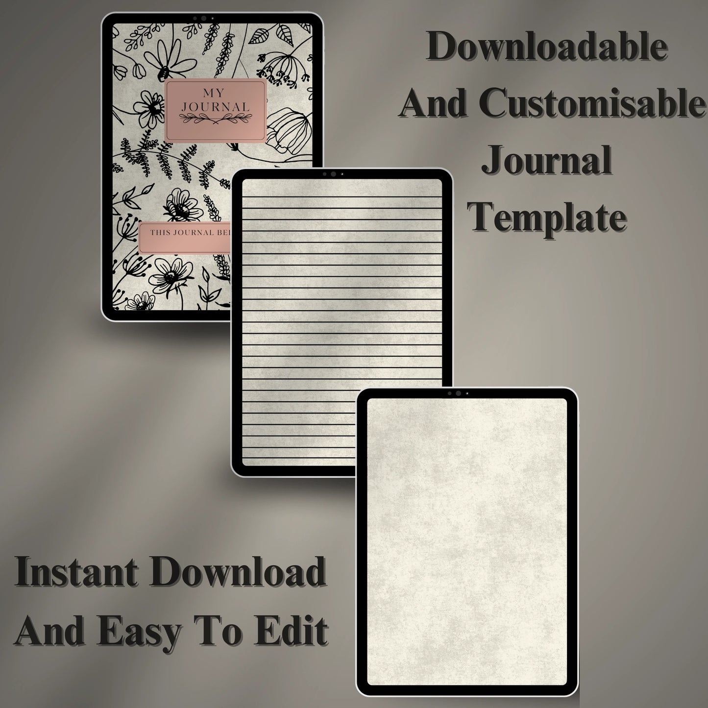 Digital Journal Template (Printable & Editable)