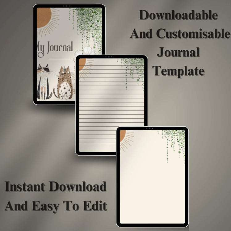 Digital Journal Template (Printable & Editable)