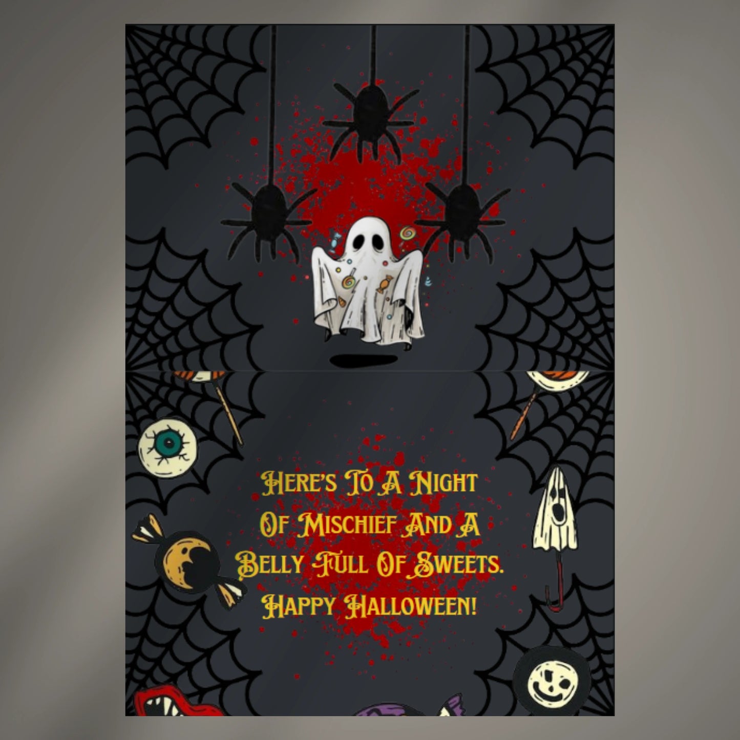 Digital Happy Halloween Card (Printable & Editable)