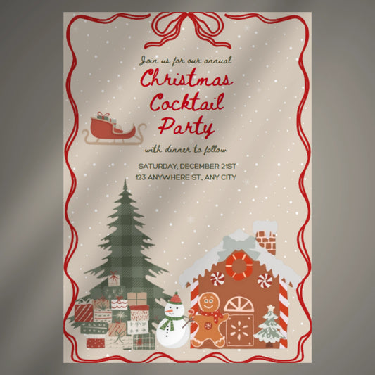 Digital Christmas Invite (Downloadable and Editable)