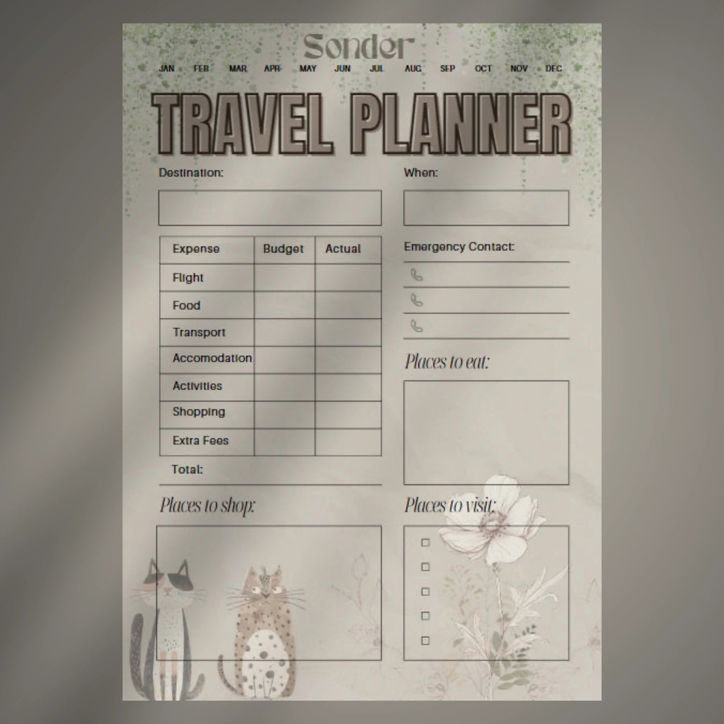 Digital Trip Planner (Downloadable and Printable)