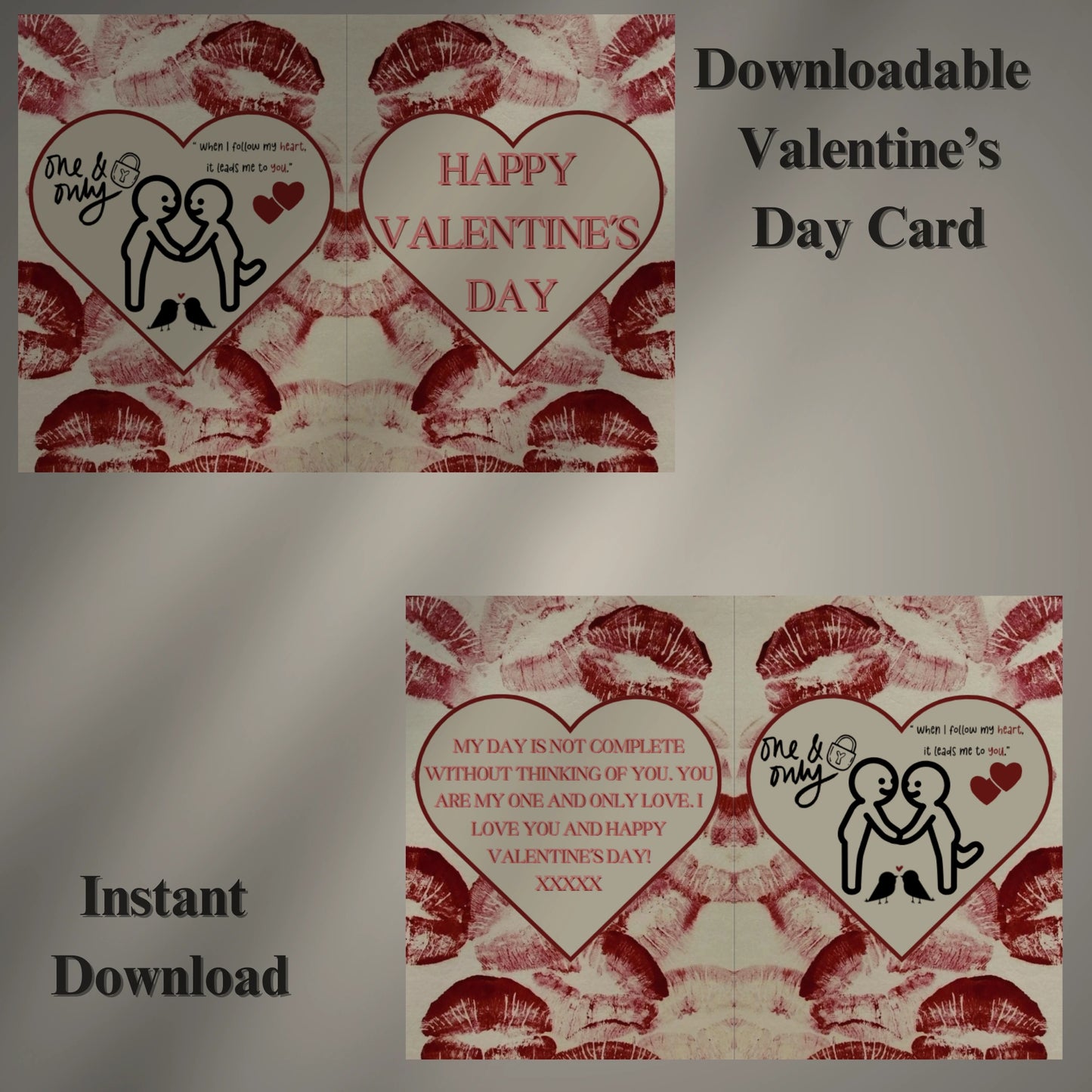 Digital Valentine's Day Card (Downloadable and Printable)