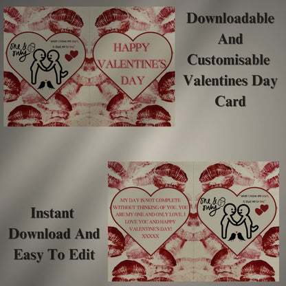 Digital Valentine's Day Card (Printable & Editable)